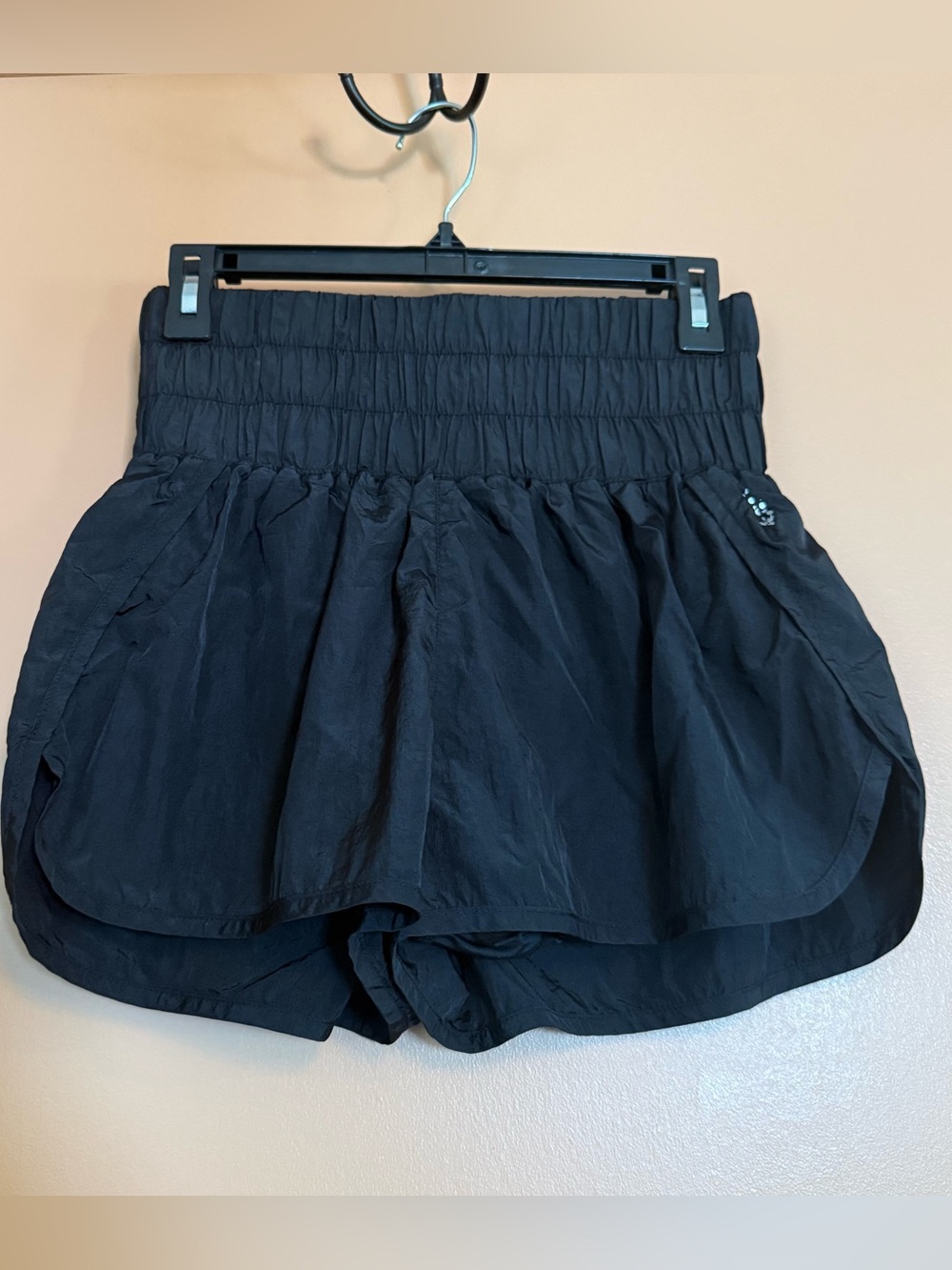 FP Movement Women’s M Black Smocked Athletic Lined Shorts Free People
